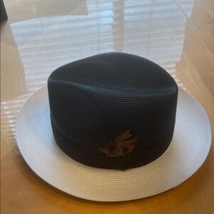 Black and White Fedora Hat